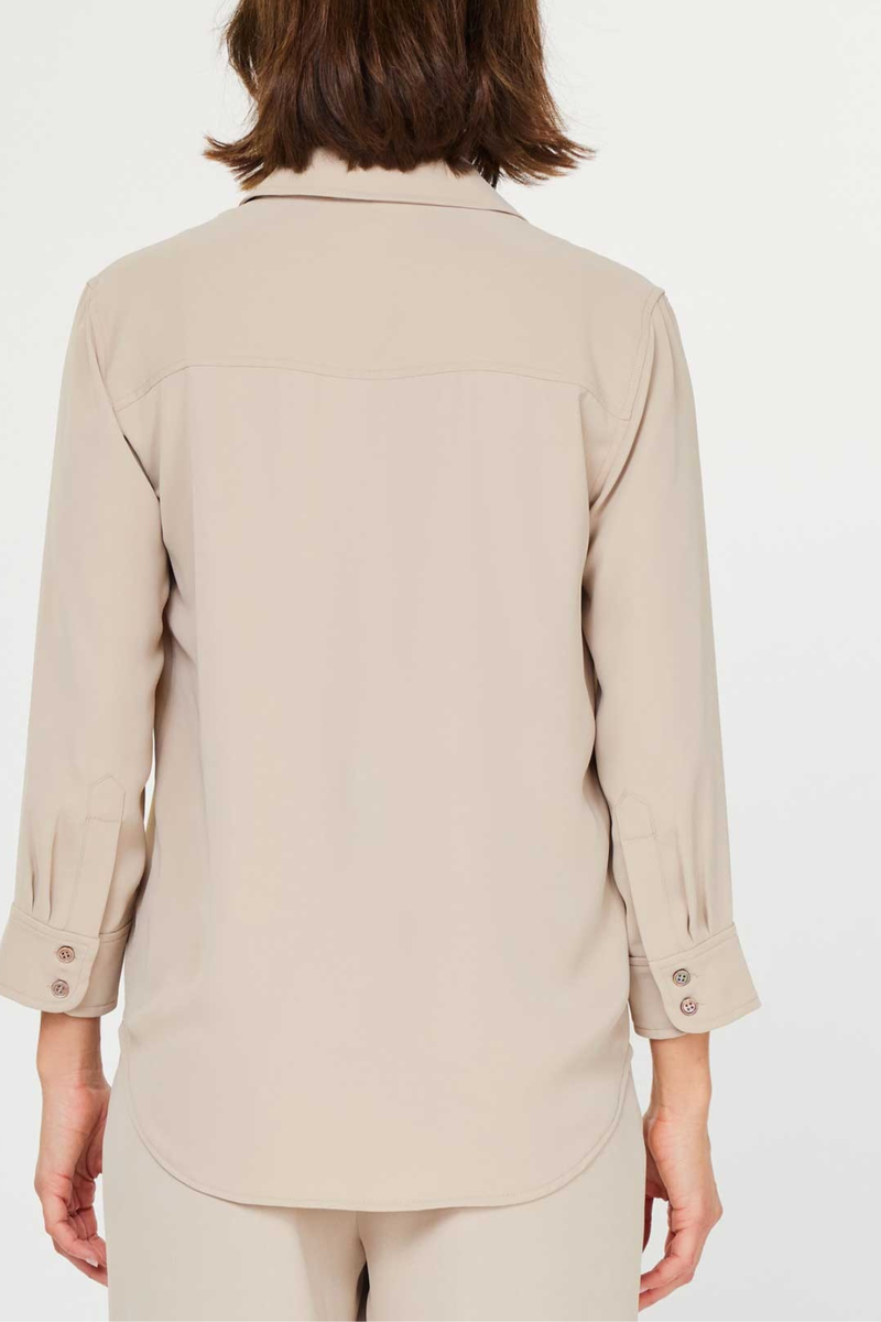 3/4 Sleeve Button Down Shirt