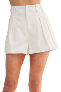 Tailored Pleat Front High-waist Shorts