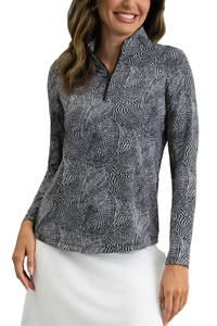 IBKUL Stephanie Long Sleeve Mock Neck Top