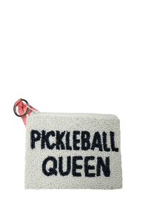 Pickleball Queen Beaded Coin Purse