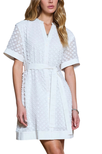Textured Button Down Dress