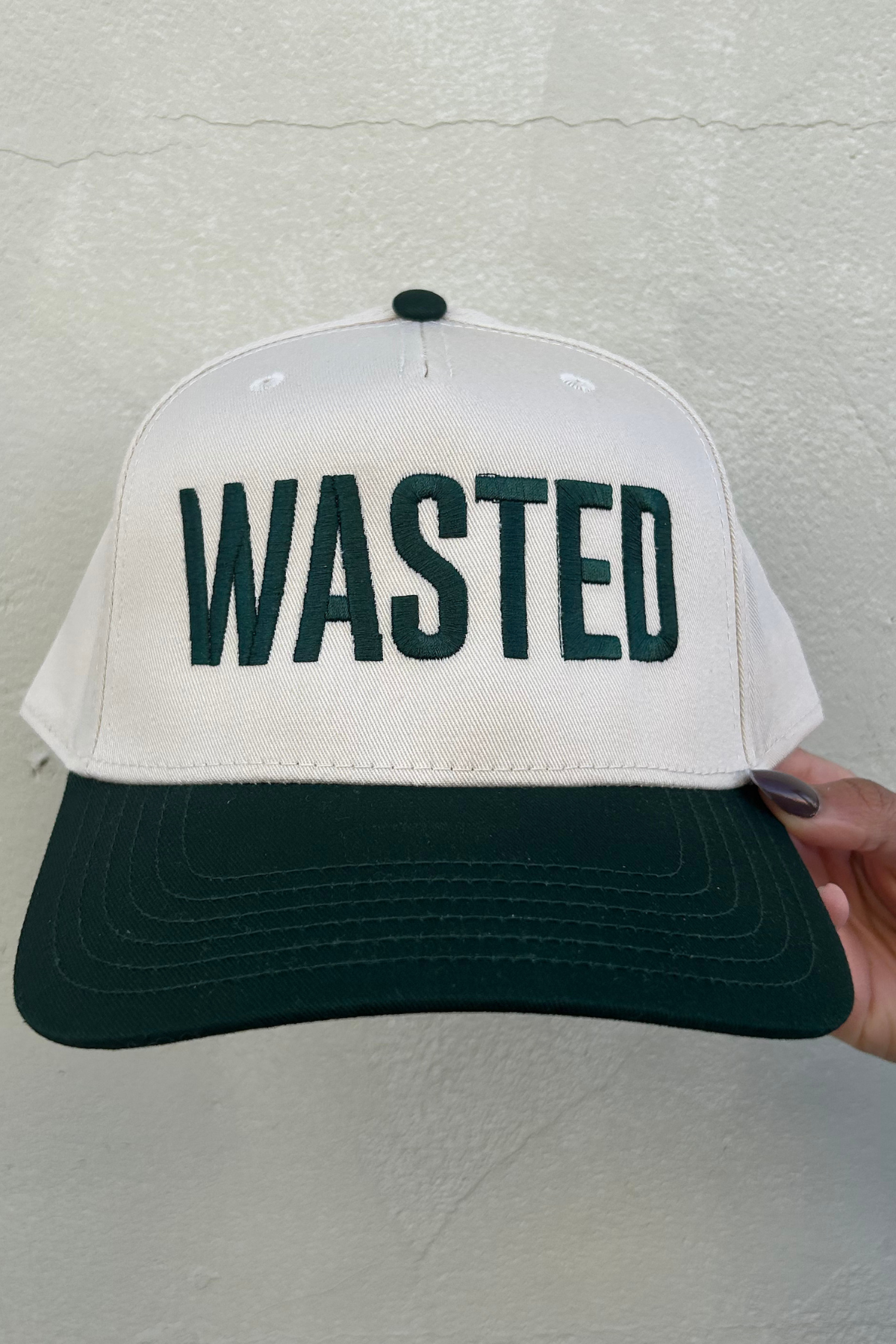 Large Letter Wasted Vintage Hat