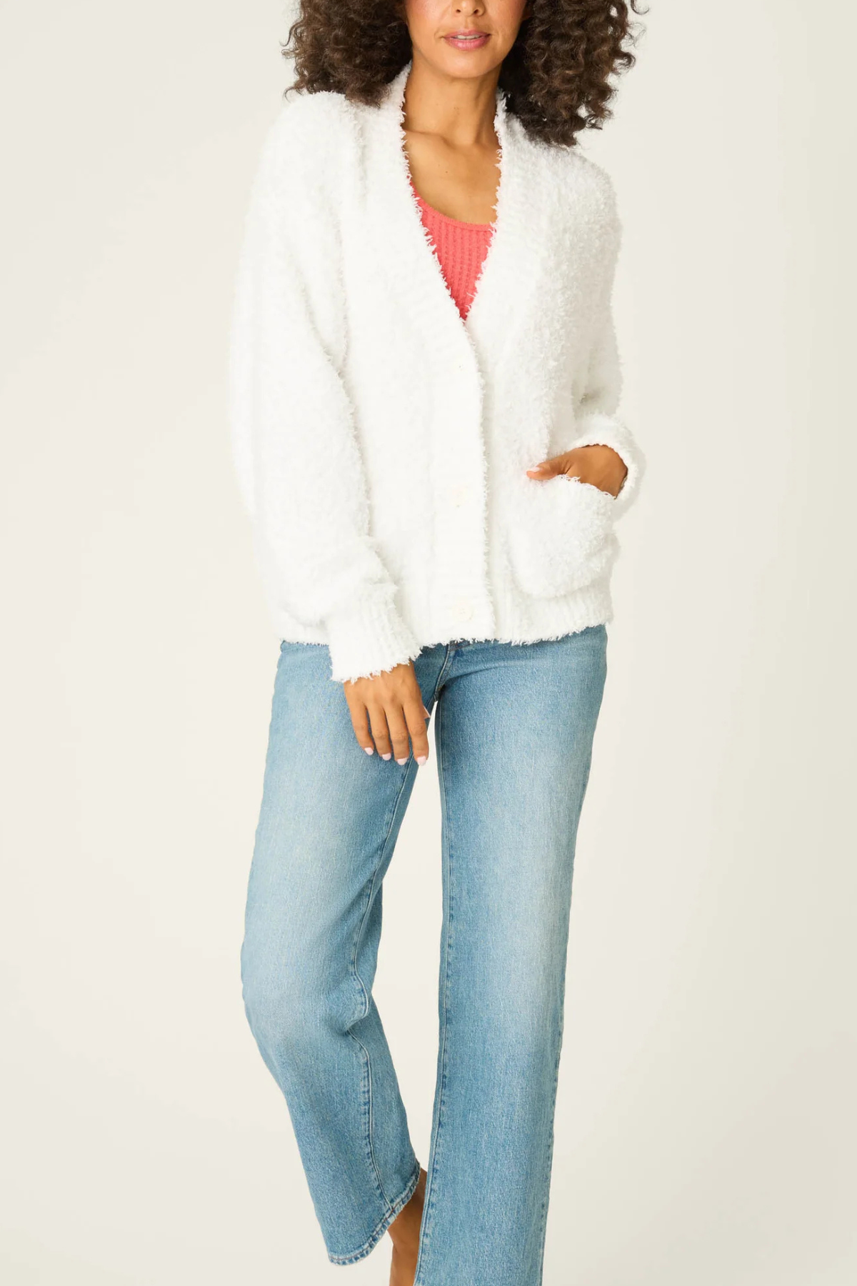 P.J. Salvage Bundle Up Boucle Cardigan