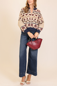 Aspen Nordic Zip Knit Sweater Jacket