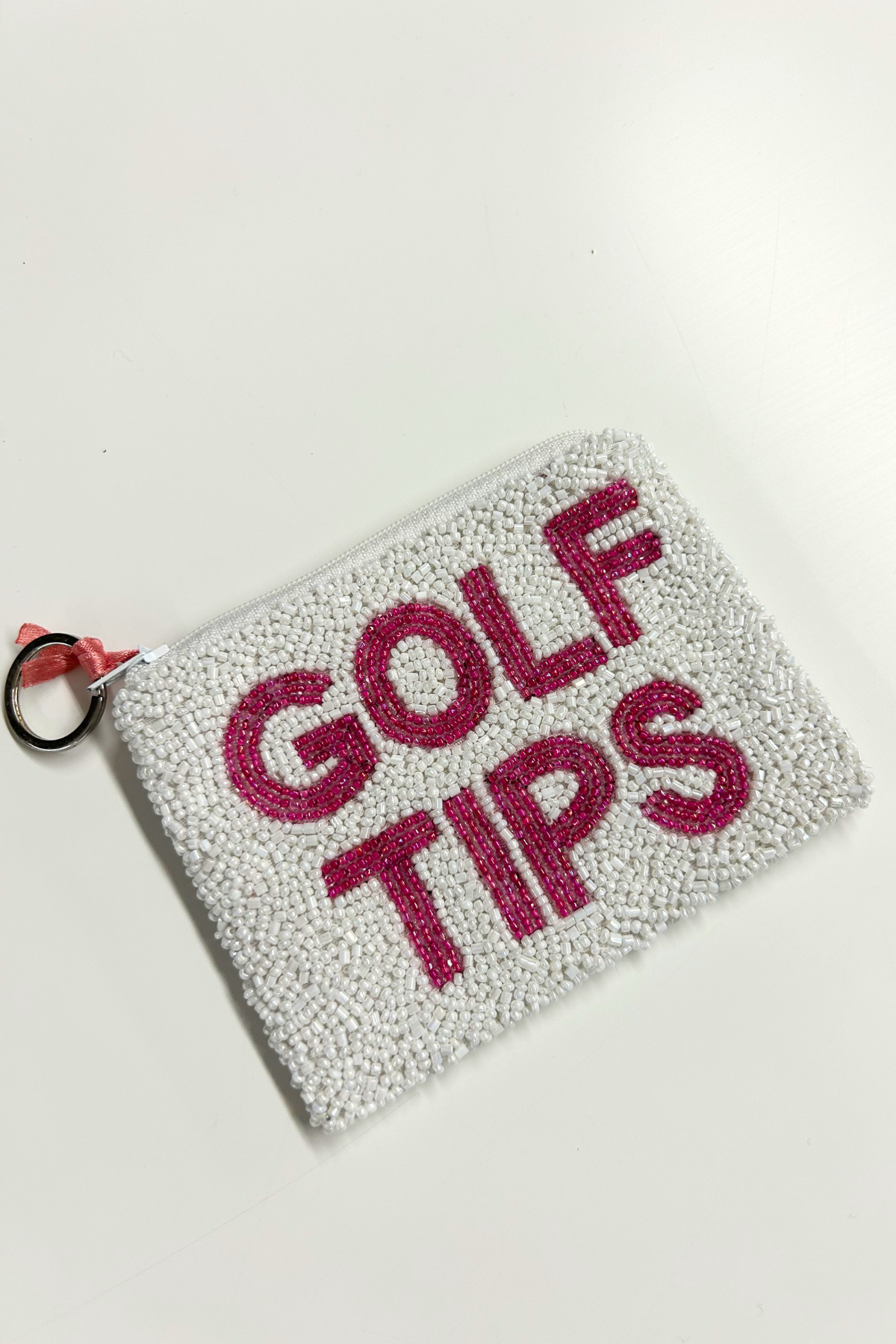 Golf Tips Beaded Coin Purse