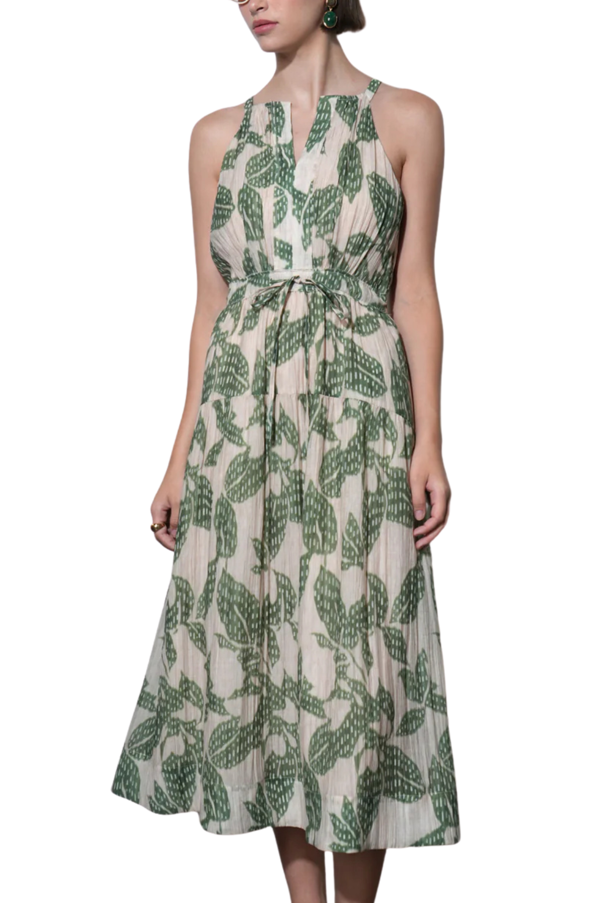 Veneria Halter Midi Dress