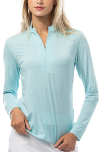 SanSoleil Long Sleeve Mock Top