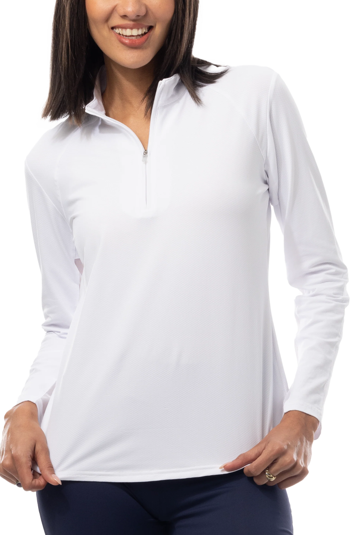 SanSoleil Long Sleeve Mock Top