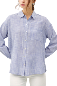 Lexi Pinstripe Button Down Shirt