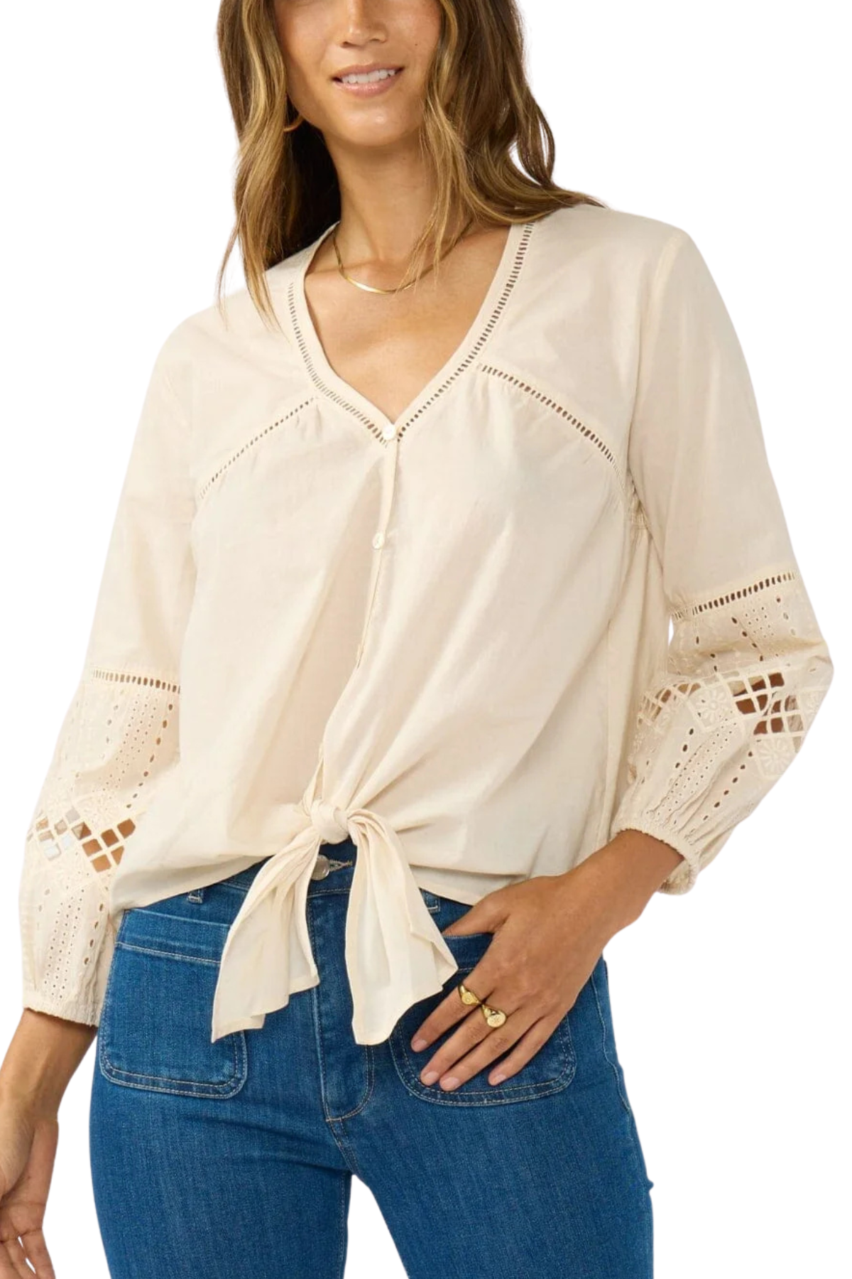 Rosalia Tie Front Top