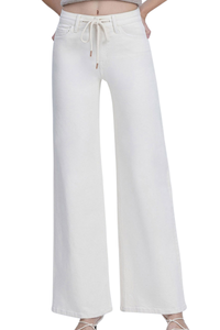 Vervet High Rise Drawstring Wide Leg Jeans