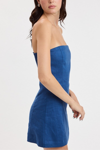 Linen Tube Mini Dress