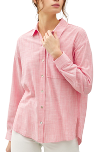 Lexi Pinstripe Button Down Shirt