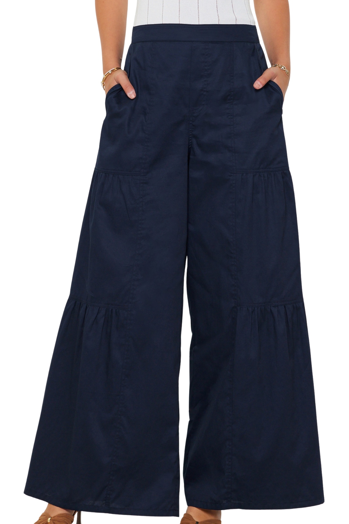 Tiered Wide Leg Pants