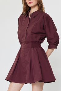 Flared Shirt Mini Dress