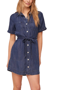 Bella Dahl Short Sleeve Utility Shirt Dress
