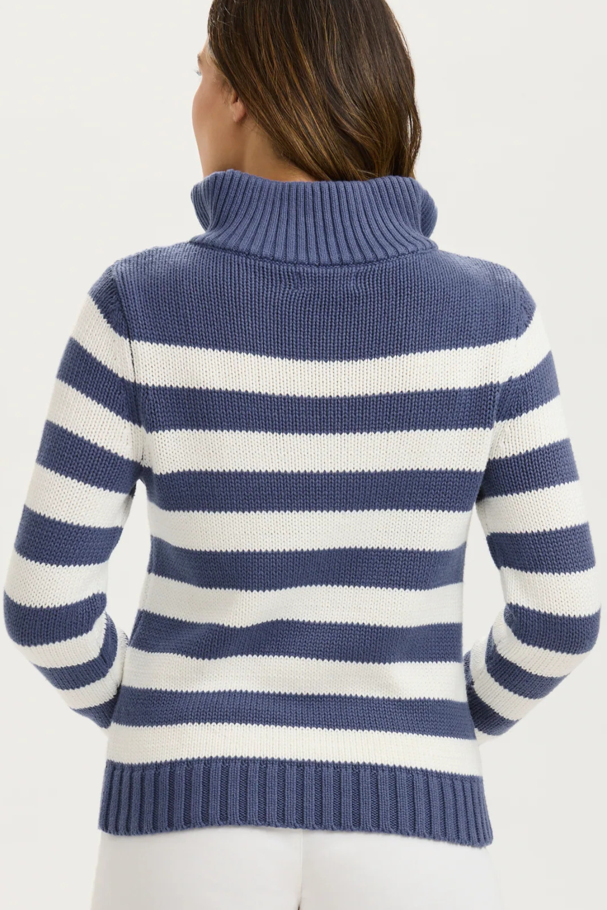 Renwick Striped Zip Mock Sweater