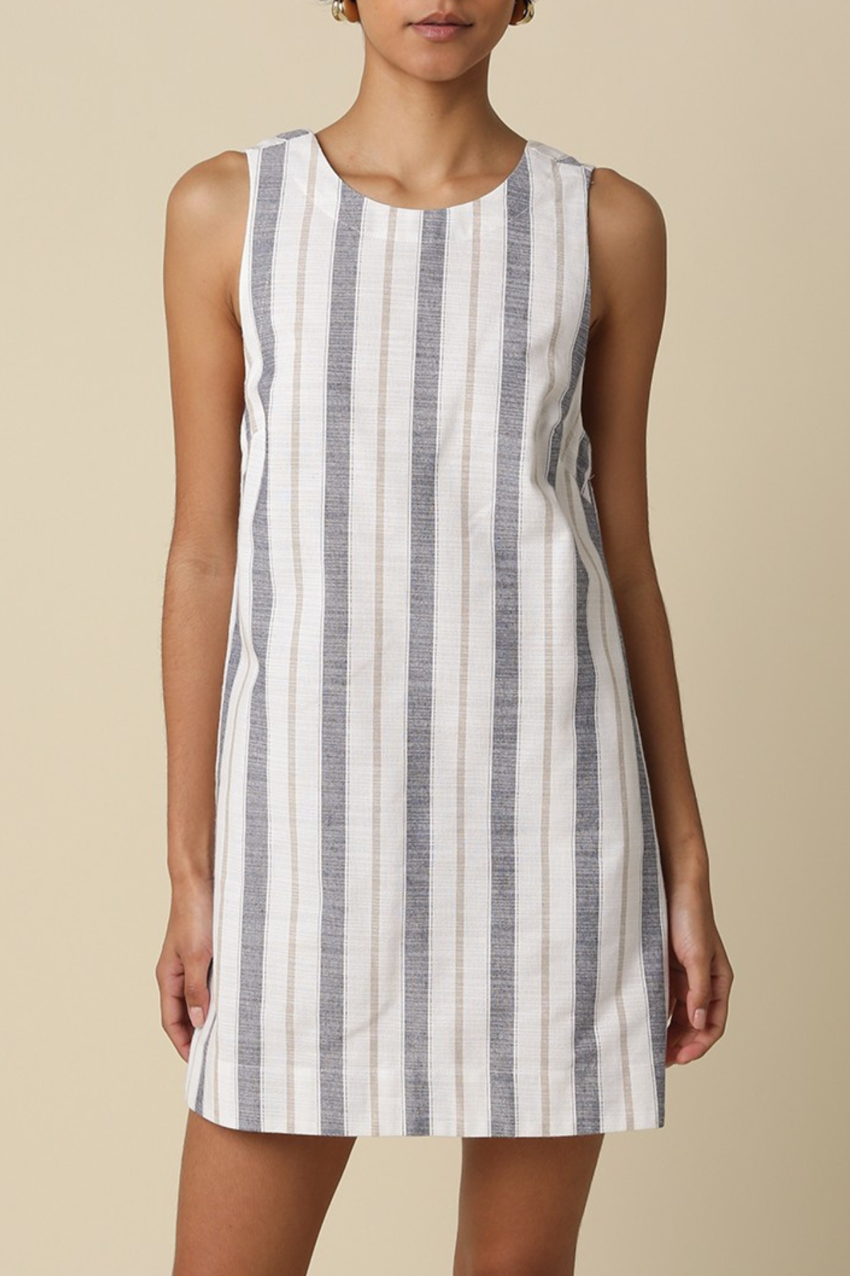 Isla Striped Open Back Mini Dress