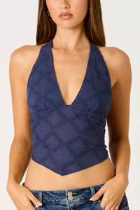 V-neck Back Tie Top