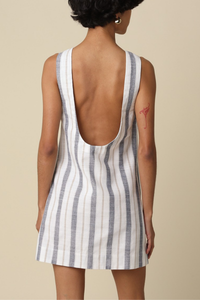 Isla Striped Open Back Mini Dress
