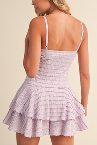 Knit Tiered Flare Romper