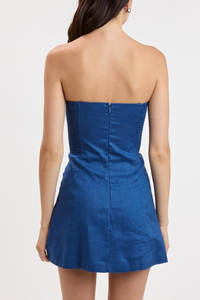 Linen Tube Mini Dress