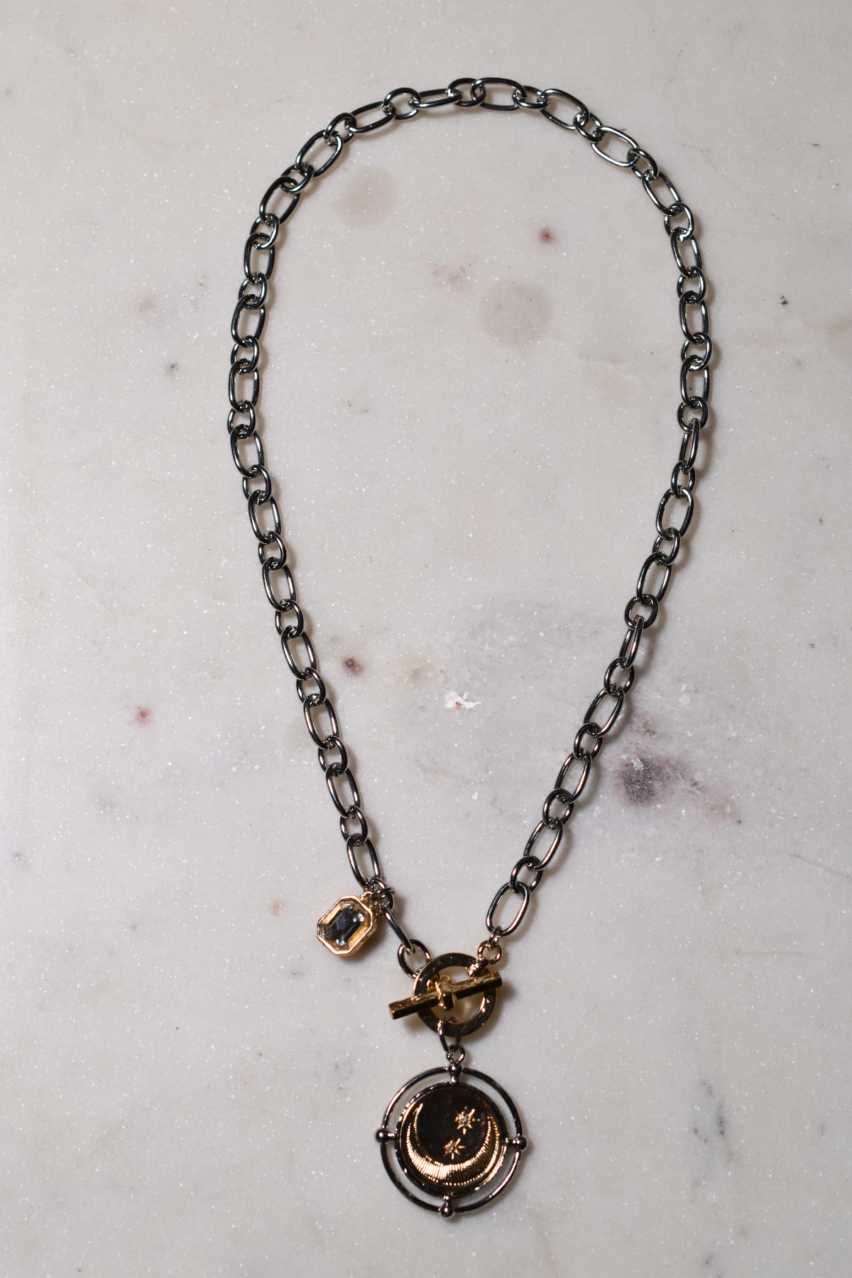 Moon and Stars Pendant Necklace
