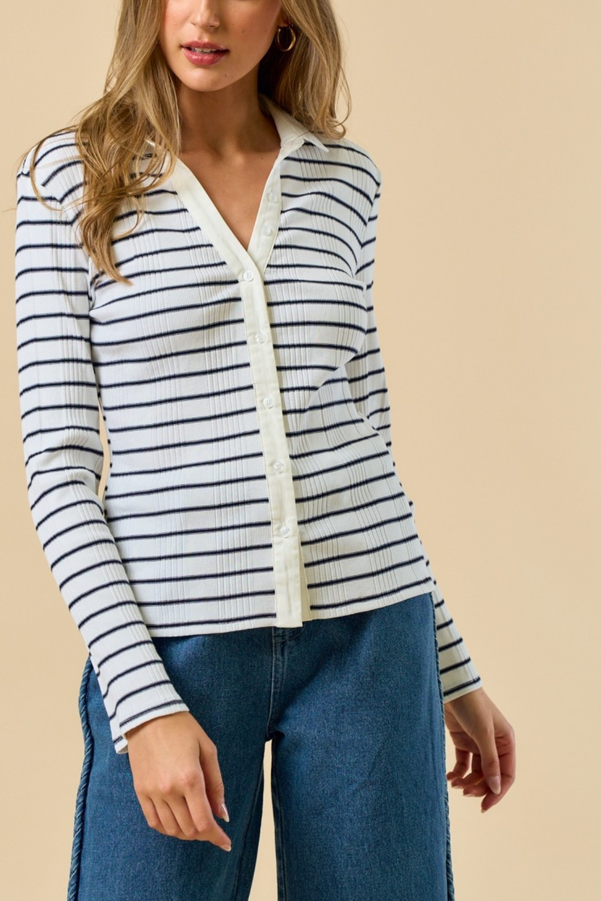 Striped Knit Top