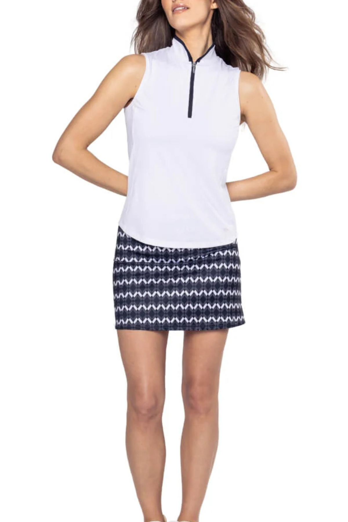 Golftini Sleeveless Cool Girl Mock Polo