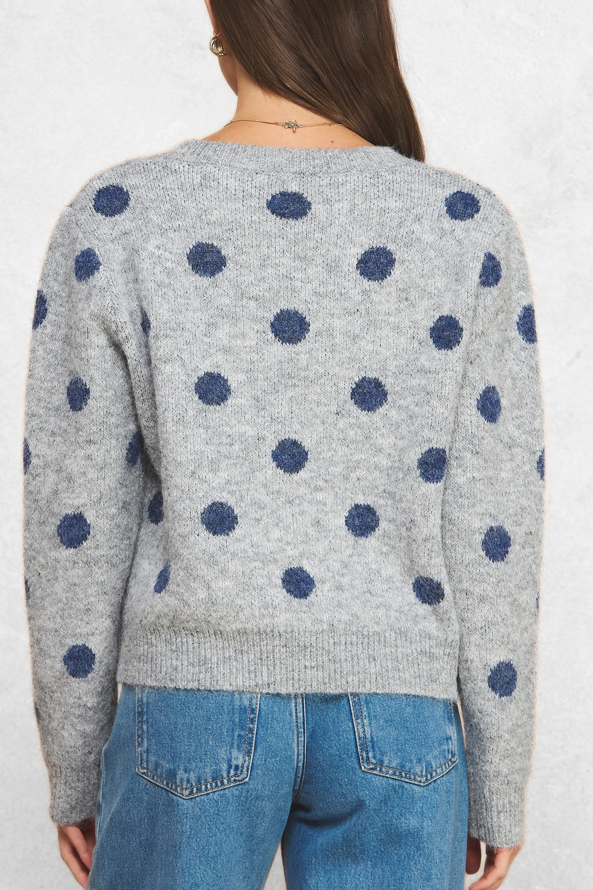 Polka Dot Knit Sweater