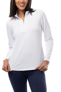 SanSoleil Long Sleeve Mock Top