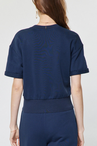 Short Sleeve Embroidered Top