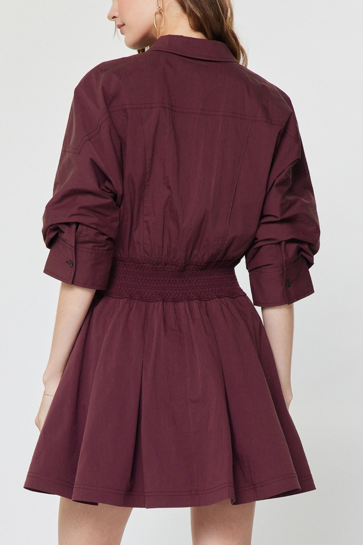 Flared Shirt Mini Dress