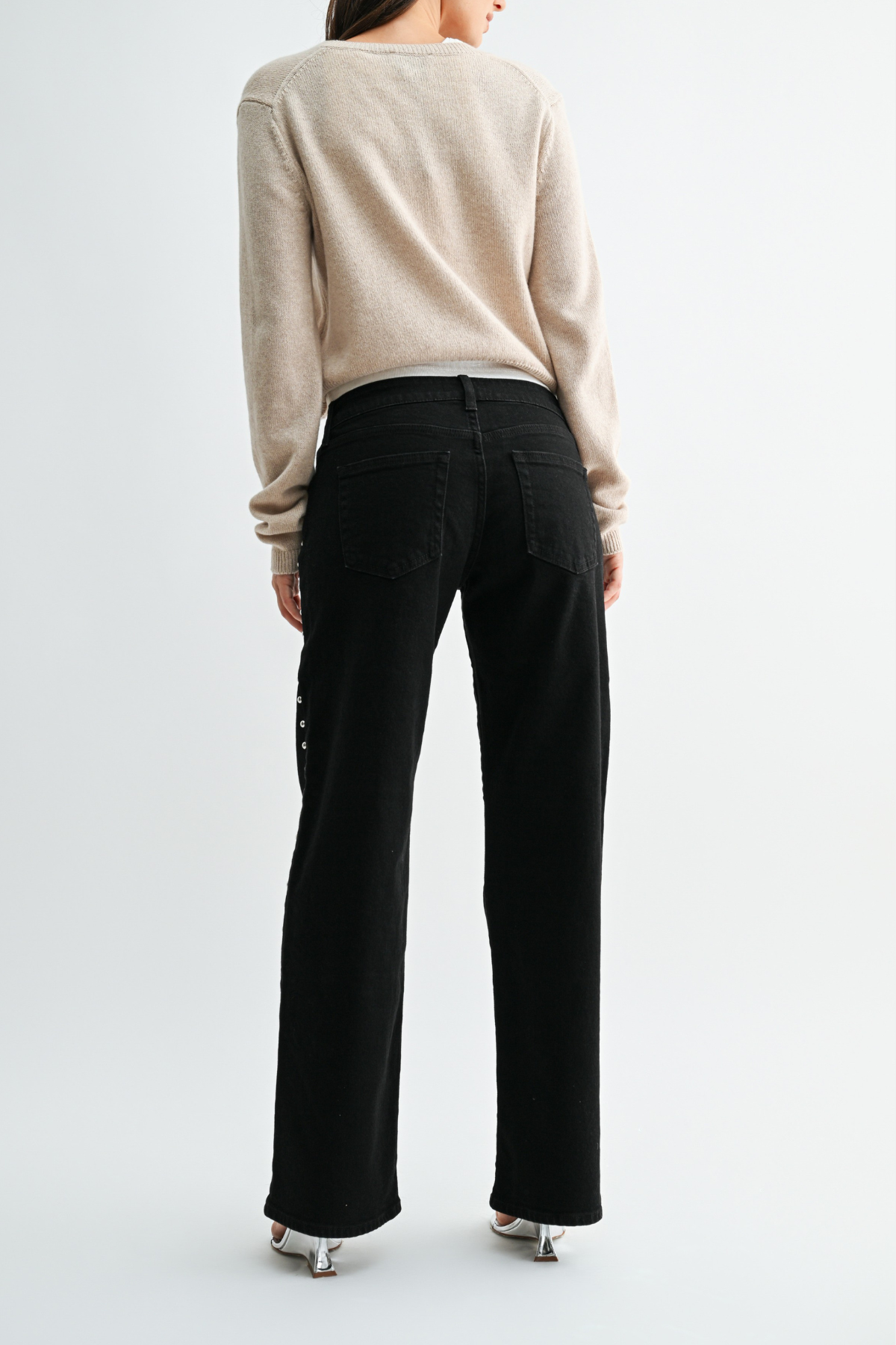 JBD Low Rise Studded Baggy Jean