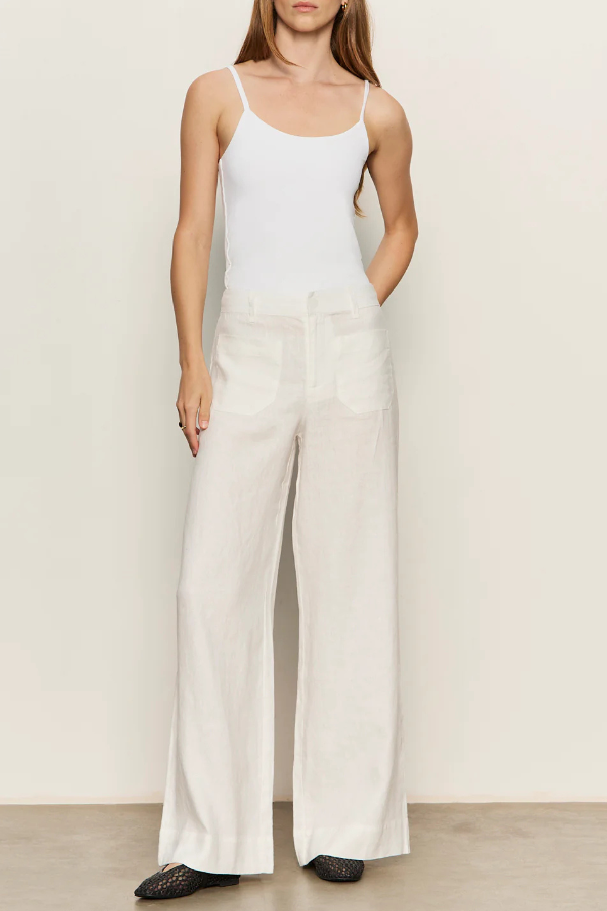 Sanctuary Linen Marine Wide Leg Pant