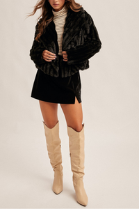 Faux Fur Crop Jacket
