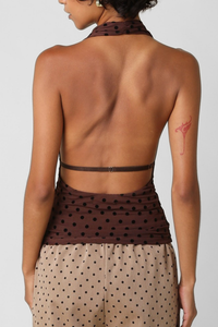 Karrie Polka Dot Halter Top