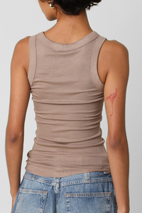 Ribbed Fitted Tank