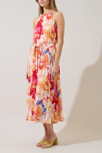 Maly Pleated Midi Dress