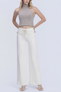 Vervet High Rise Drawstring Wide Leg Jeans