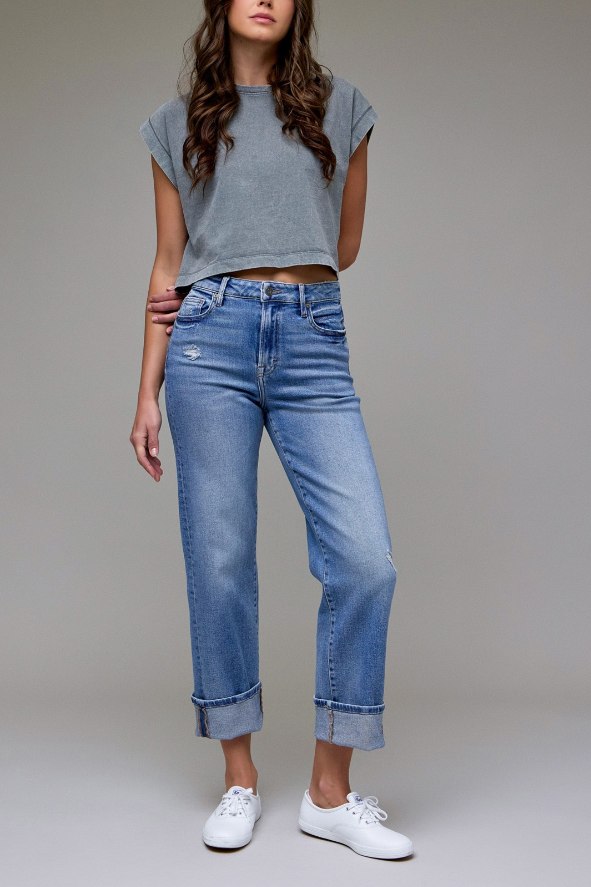 Hidden Ella High Rise Cuffed Classic Straight