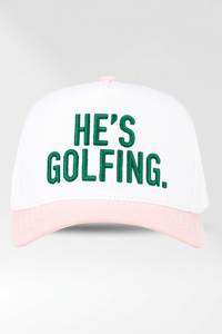 He's Golfing Vintage Trucker Hat