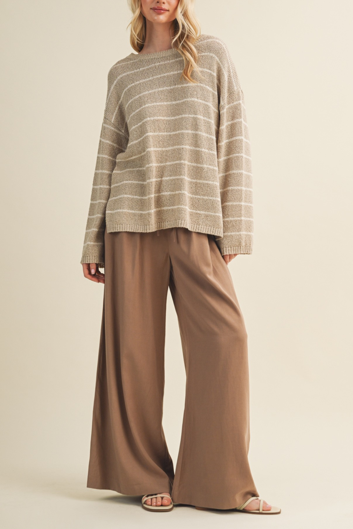 Stripe Knit Pullover Sweater