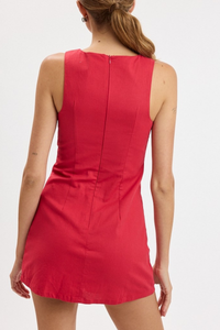 Boat Neck Mini Dress
