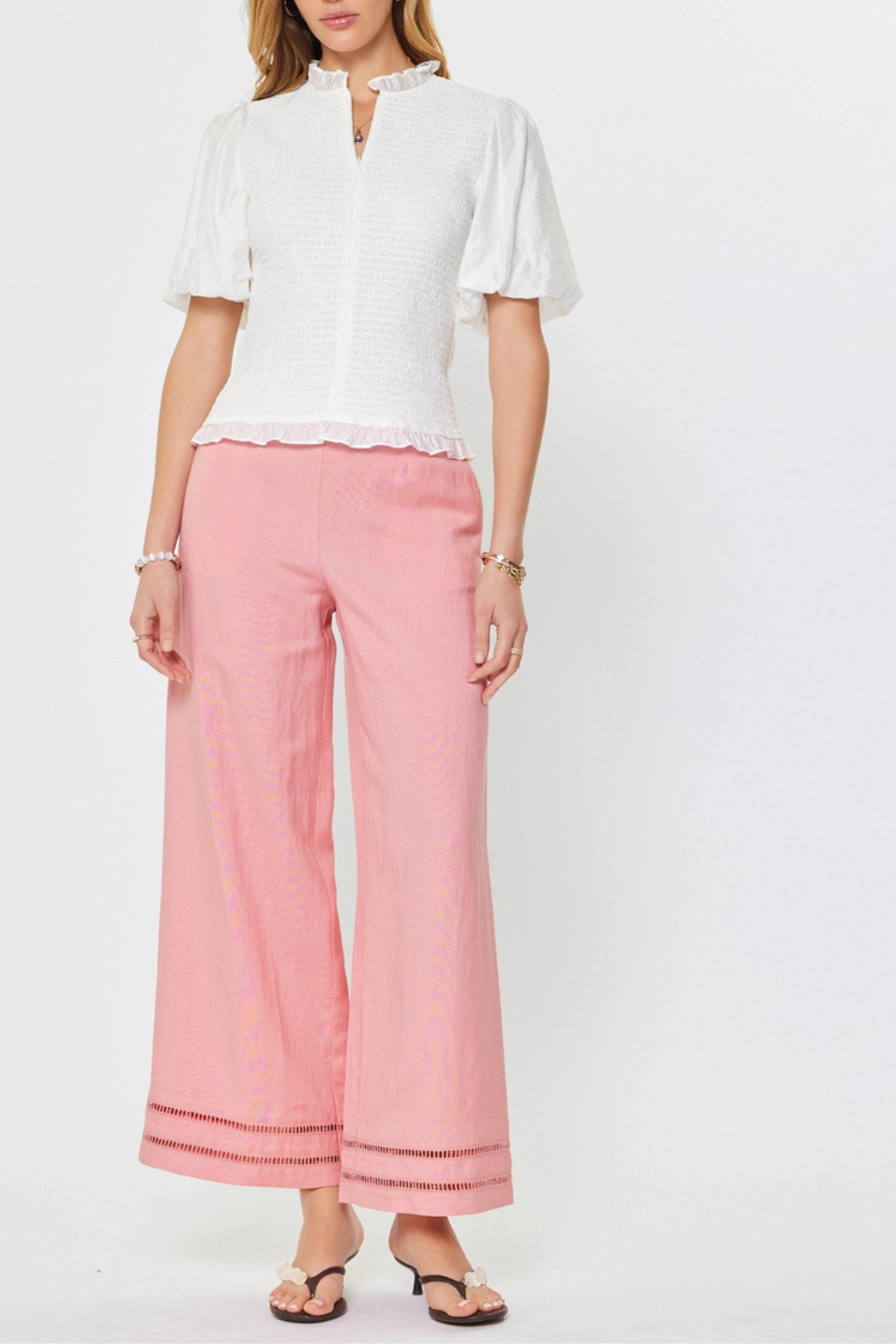 Puff Sleeve Smocked Top