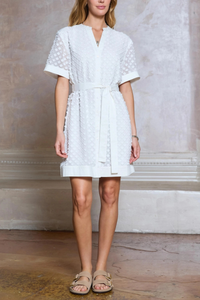 Textured Button Down Dress