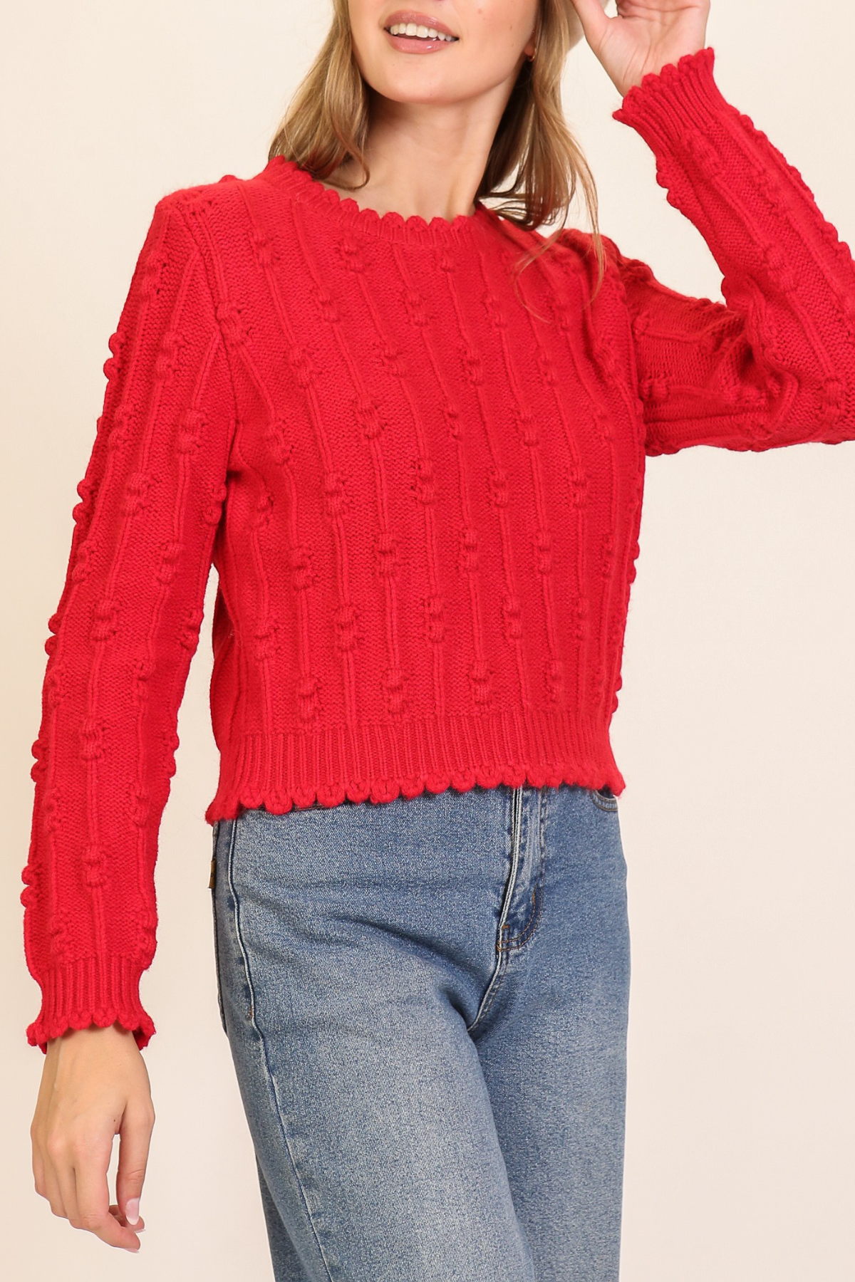 Textured Knit Sweater