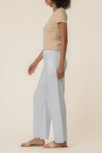 Kut Meg Linen High Rise Wide Straight Leg