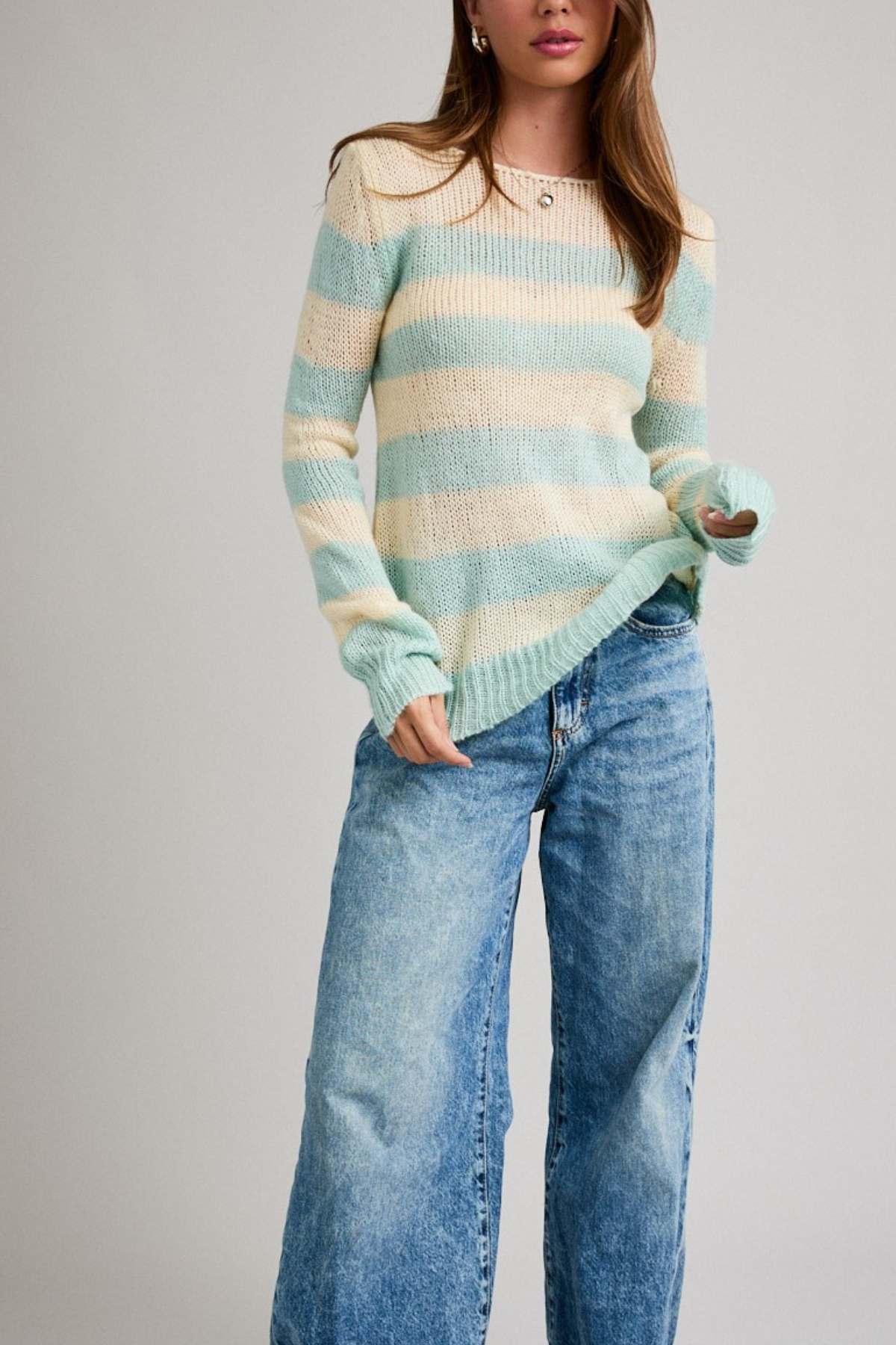 Striped Knit Sweater
