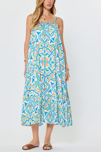 Printed Cami Midi Dress